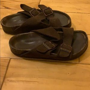 Brown Birkenstock sandals